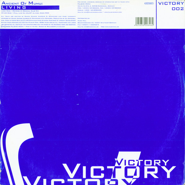 Cover zu Ancient Of Mumu - Living | 2002 | Vinyl | Electronic | Germany Schallplatten Ankauf