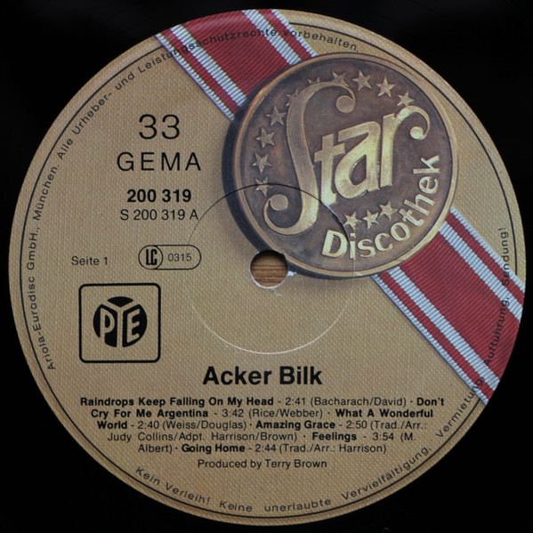 Cover zu Acker Bilk - Acker Bilk | 1979 | Vinyl | Jazz, Blues, Stage & Screen | Germany
