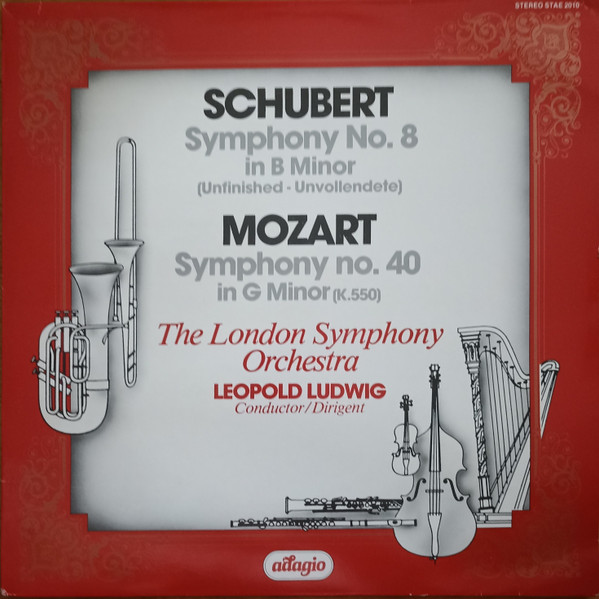 Bild Franz Schubert, Wolfgang Amadeus Mozart, Leopold Ludwig, London Symphony Orchestra – Symphony No. 8 In B Minor (“Unfinished”), Symphony No. 40 In G Minor (K. 550) | LP, Album Schallplatten Ankauf
