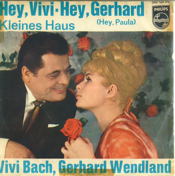 Bild Vivi Bach, Gerhard Wendland – Hey, Vivi · Hey, Gerhard (Hey, Paula) | 1963 | Vinyl, 45 RPM, 7″, Single, Mono | Pop | Germany Schallplatten Ankauf