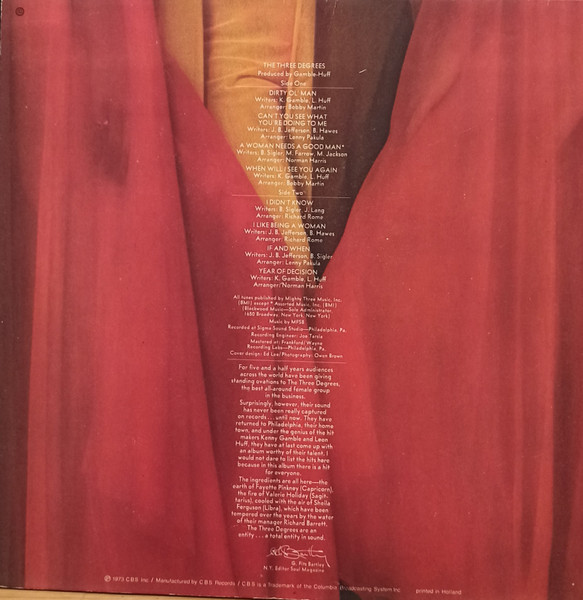 Cover zu The Three Degrees - The Three Degrees | LP, Album, Gat Schallplatten Ankauf