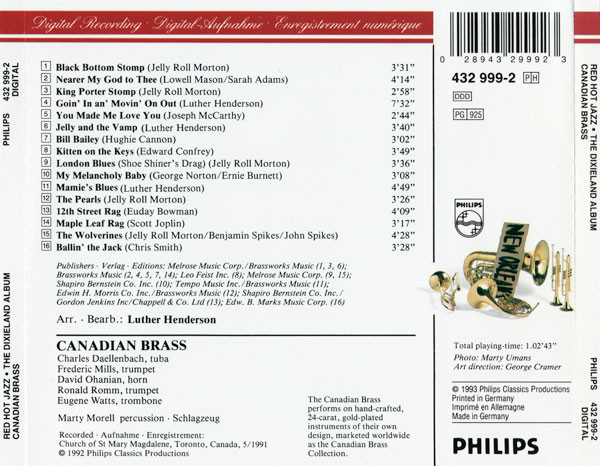 Cover zu The Canadian Brass - Red Hot Jazz - The Dixieland Album | CD, Album Schallplatten Ankauf