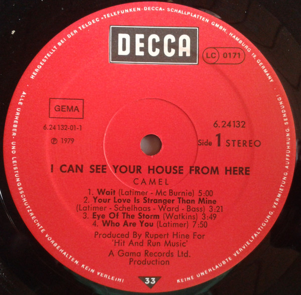 Cover zu Camel - I Can See Your House From Here | LP, Album Schallplatten Ankauf