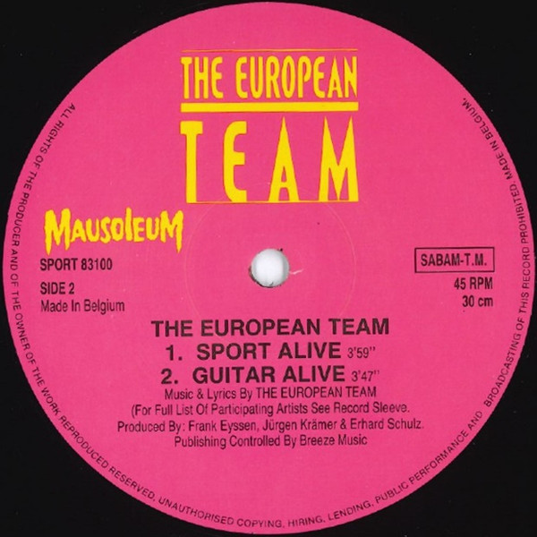 Cover zu The European Team - Sport Alive | 1985 | Vinyl | Rock | Belgium