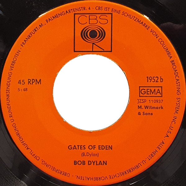 Cover zu Bob Dylan - Like A Rolling Stone / Gates Of Eden | 1965 | Vinyl | Rock, Folk, World, & Country | Germany