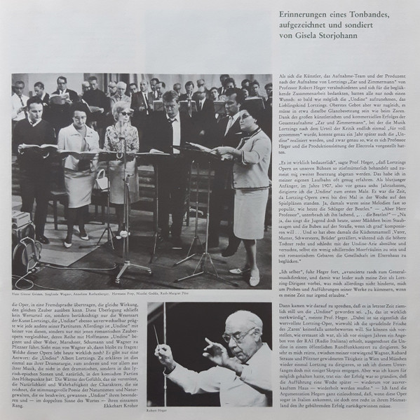Cover zu Albert Lortzing, Anneliese Rothenberger · Ruth-Margret Pütz, Nicolai Gedda · Peter Schreier · Hermann Prey · Gottlob Frick, RIAS-Kammerchor, Radio-Symphonie-Orchester Berlin, Robert Heger -