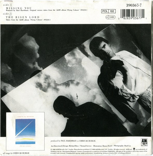 Cover zu Chris de Burgh - Missing You | 1988 | Vinyl | Rock, Pop | Europe