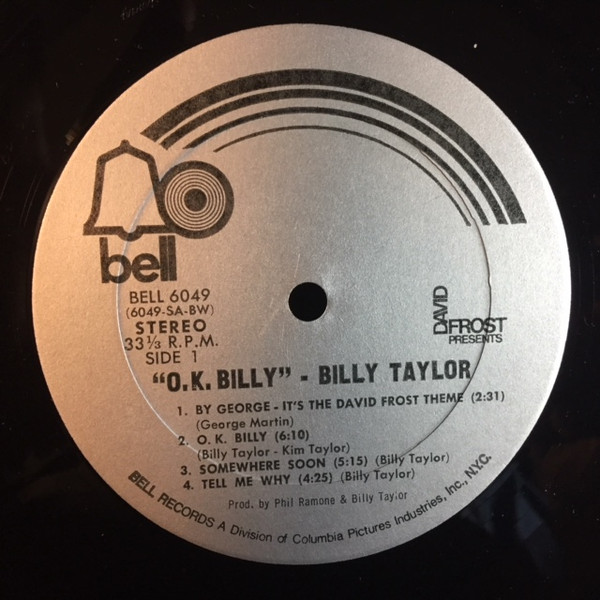 Cover zu Billy Taylor - David Frost Presents OK Billy | 1970 | Vinyl | Jazz | US