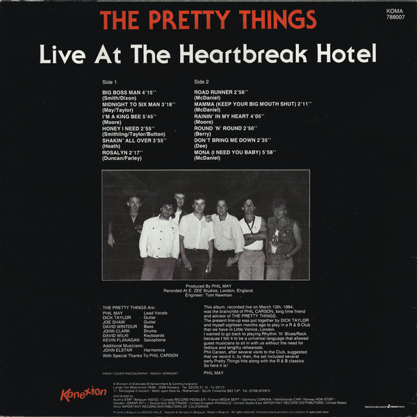 Cover zu The Pretty Things - Live At The Heartbreak Hotel | LP, Album Schallplatten Ankauf