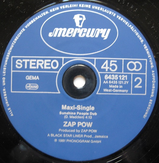 Cover zu Zap Pow - This Is Reggae Music | 1981 | Vinyl | Reggae | Germany