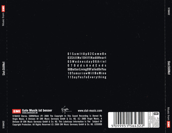 Cover zu Slut - StillNo1 | 2008 | Vinyl | Rock, Pop | Germany Schallplatten Ankauf