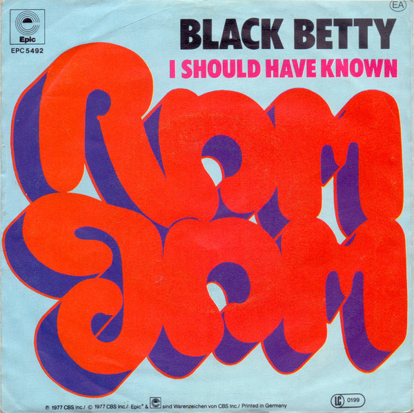 Cover zu Ram Jam - Black Betty | 1977 | Vinyl | Rock | Germany Schallplatten Ankauf