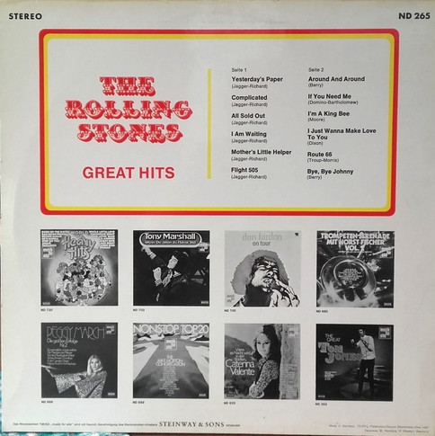 Cover zu The Rolling Stones - Great Hits | Vinyl | Rock, Pop | Germany Schallplatten Ankauf