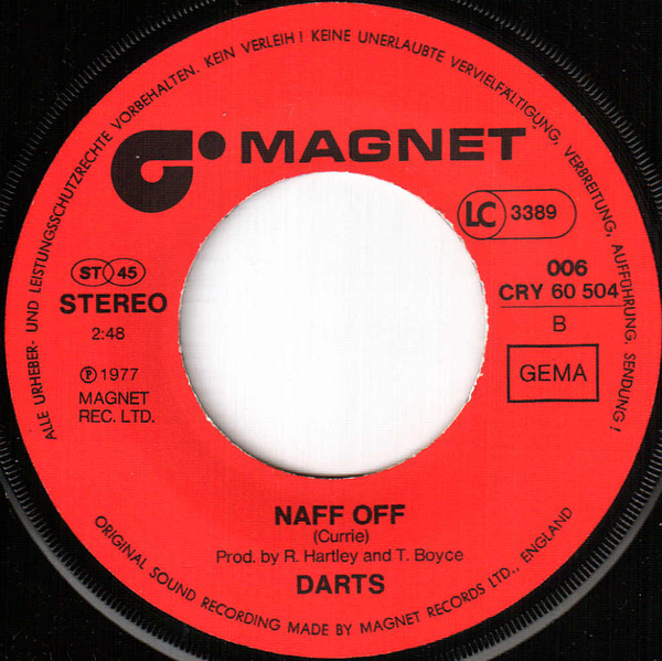 Cover zu Darts - Come Back My Love | 1977 | Vinyl | Rock | Germany