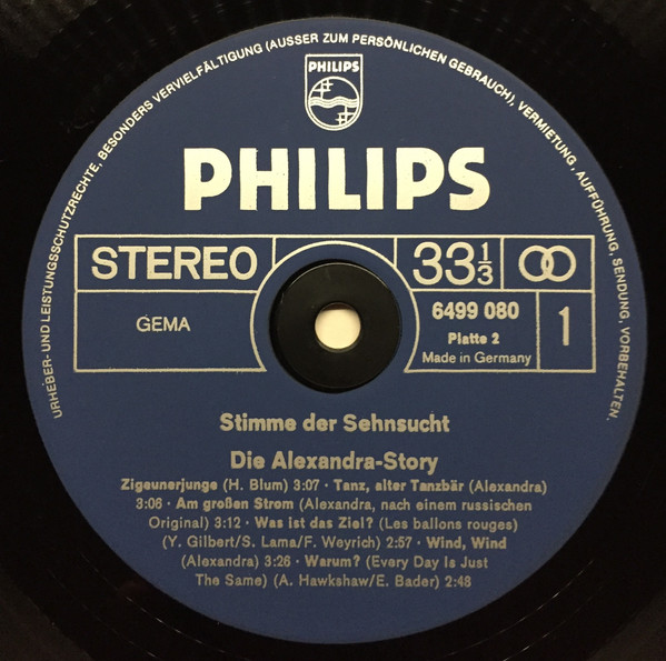 Cover zu Alexandra (7) - Stimme Der Sehnsucht - Die Alexandra Story | Vinyl | Pop | Germany