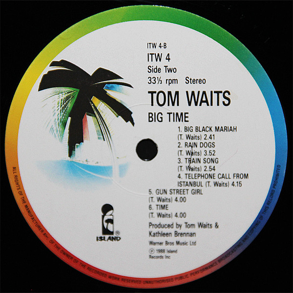 Cover zu Tom Waits - Big Time | 1988 | Vinyl | Blues | UK Schallplatten Ankauf
