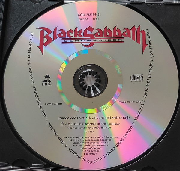 Cover zu Black Sabbath - Dehumanizer | CD, Album, Reissue | Rock | Europe Schallplatten Ankauf