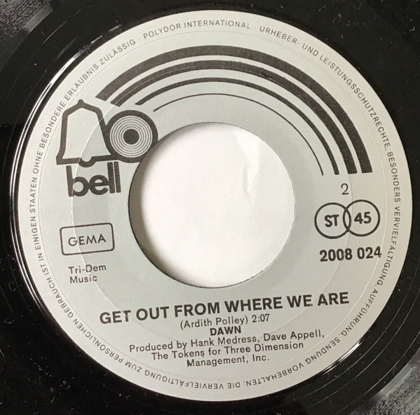 Cover zu Dawn (5) - Juanita (I Don't Mean To Love You So Good) / Get Out From Where We Are | 1972 | Vinyl | Pop | Germany