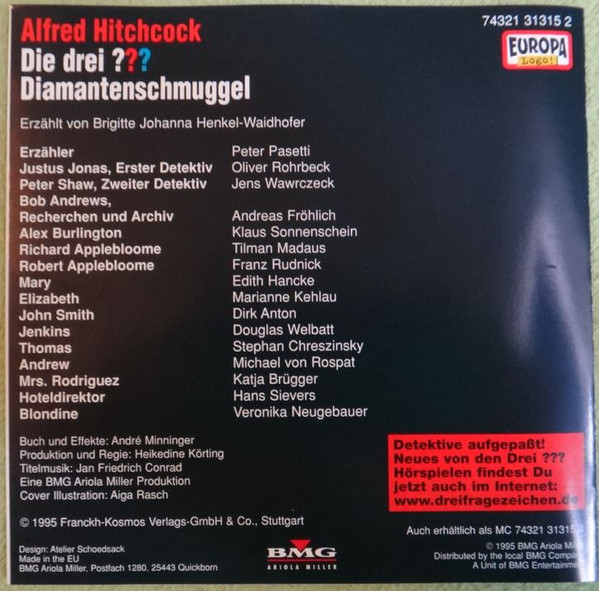Cover zu Brigitte Johanna Henkel-Waidhofer - Die Drei ??? 65 - Diamantenschmuggel | CD Schallplatten Ankauf