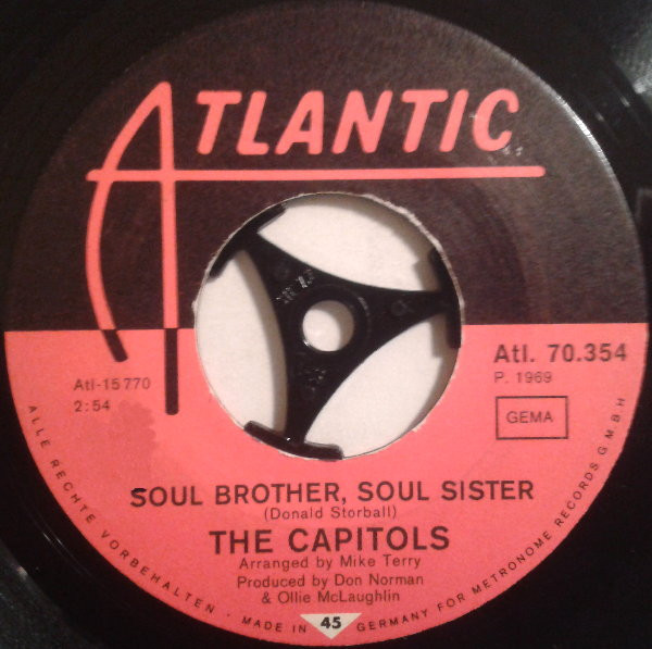 Cover zu The Capitols - Soul Brother, Soul Sister / Ain't That Terrible | 1969 | Vinyl | Funk / Soul | Germany