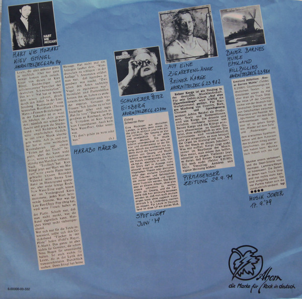 Cover zu Achim Reichel - Ungeschminkt | 1980 | Vinyl | Pop | Germany Schallplatten Ankauf