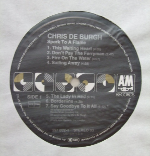 Cover zu Chris de Burgh - Spark To A Flame (The Very Best Of Chris De Burgh) | 1989 | Vinyl | Rock | Europe
