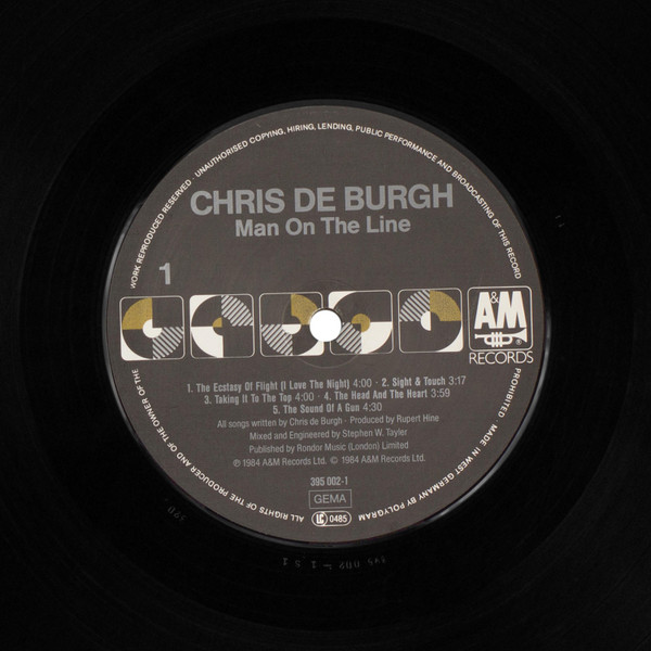 Cover zu Chris de Burgh - Man On The Line | 1984 | Vinyl | Rock | Germany