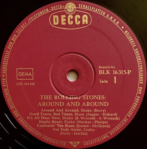 Cover zu The Rolling Stones - Around And Around | 1964 | Vinyl | Rock, Pop | Germany Schallplatten Ankauf