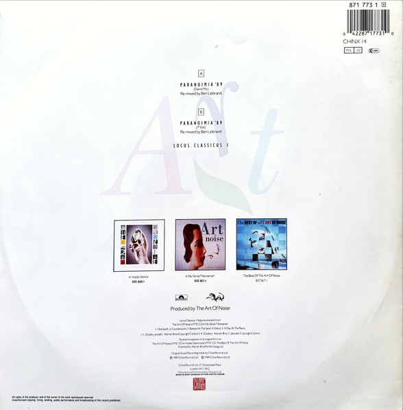 Cover zu The Art Of Noise - Paranoimia '89 | 12