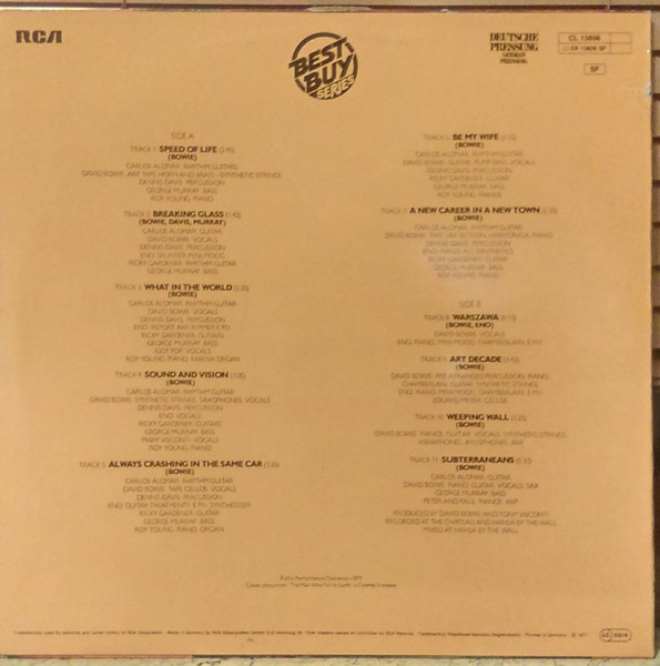 Cover zu David Bowie - Low | LP, Album, RE Schallplatten Ankauf