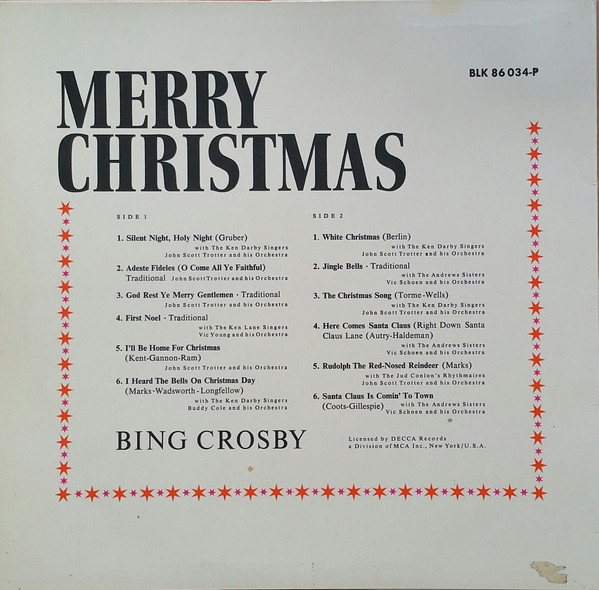 Cover zu Bing Crosby - Merry Christmas | LP, Album, Mono Schallplatten Ankauf