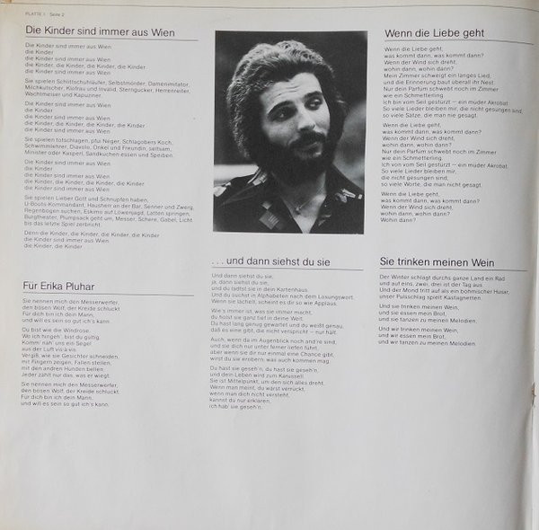 Cover zu André Heller - Liederbuch | 1981 | Vinyl | Rock, Folk, World, & Country | Germany