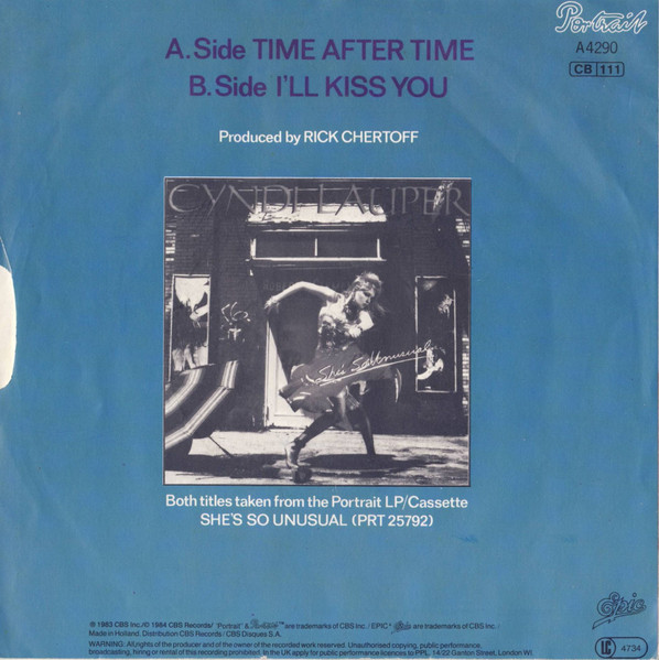 Cover zu Cyndi Lauper - Time After Time | 1984 | 7