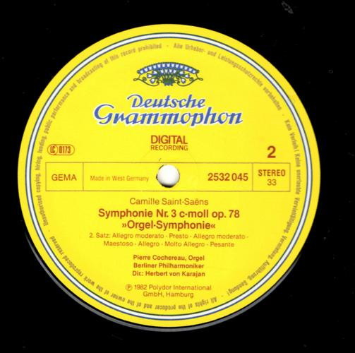 Cover zu Camille Saint-Saëns - Pierre Cochereau, Berliner Philharmoniker, Herbert von Karajan - Symphony No.3