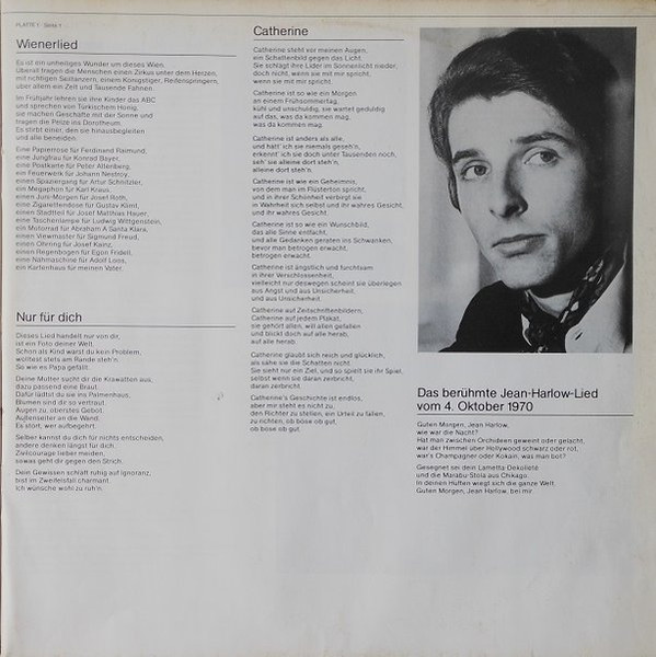 Cover zu André Heller - Liederbuch | 1981 | Vinyl | Rock, Folk, World, & Country | Germany