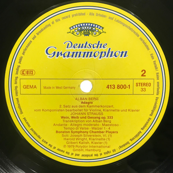 Cover zu Alban Berg / Johann Strauss Jr. - Itzhak Perlman, Seiji Ozawa, Boston Symphony Orchestra & Boston Symphony Chamber Players - Violinkonzert / Adagio / Waltz (Trancriptions) | 1985 | Classical