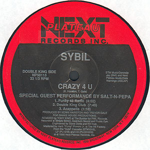 Cover zu Sybil - Crazy 4 U | 1990 | Vinyl | Electronic, Hip Hop | US Schallplatten Ankauf