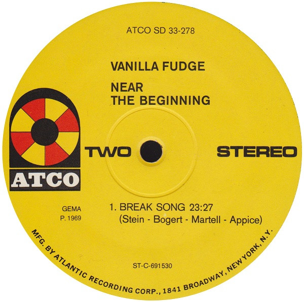 Cover zu Vanilla Fudge - Near The Beginning | 1969 | LP, Album, RP | Rock | Germany Schallplatten Ankauf