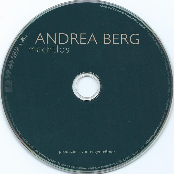 Cover zu Andrea Berg - Machtlos | 2003 | Vinyl | Pop | Europe