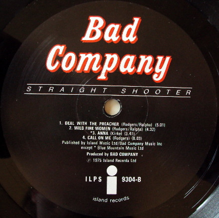 Cover zu Bad Company (3) - Straight Shooter | 1975 | Vinyl, LP, Album | Rock | UK