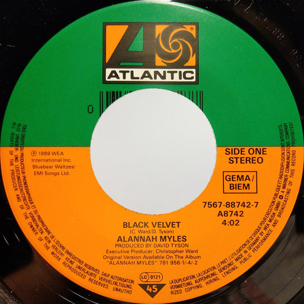 Cover zu Alannah Myles - Black Velvet | 1990 | 7