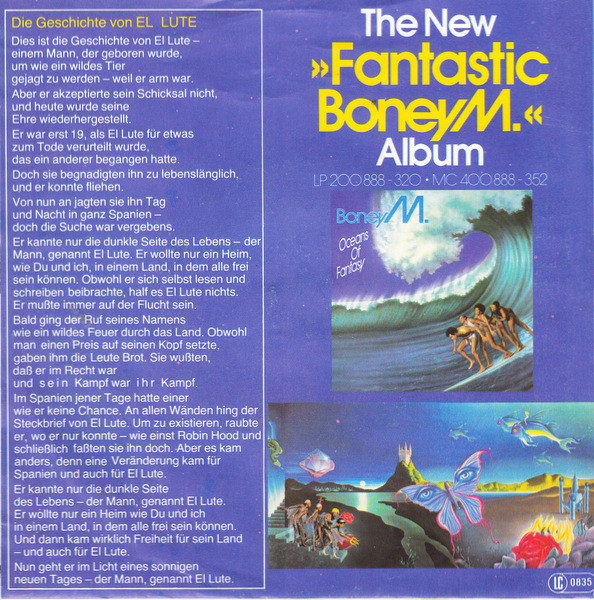 Cover zu Boney M. - El Lute / Gotta Go Home | 1979 | Vinyl | Funk / Soul, Pop | Germany