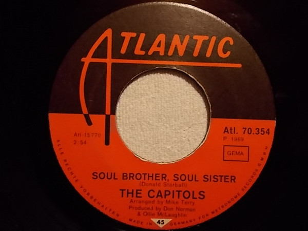 Cover zu The Capitols - Soul Brother, Soul Sister / Ain't That Terrible | 1969 | Vinyl | Funk / Soul | Germany