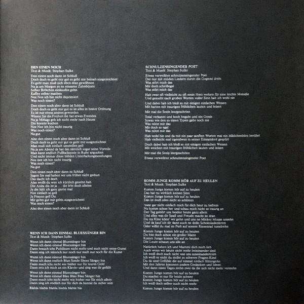 Cover zu Stephan Sulke - Stephan Sulke 5 | 1980 | Vinyl | Rock, Pop, Folk, World, & Country | Germany