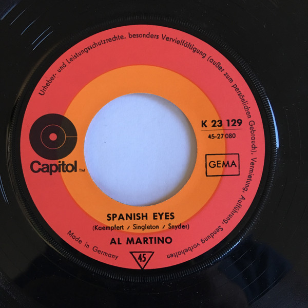Cover zu Al Martino - Spanish Eyes | 1972 | Vinyl | Pop | Germany Schallplatten Ankauf