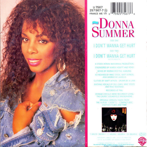 Cover zu Donna Summer - I Don't Wanna Get Hurt | 1989 | Vinyl | Pop | Europe