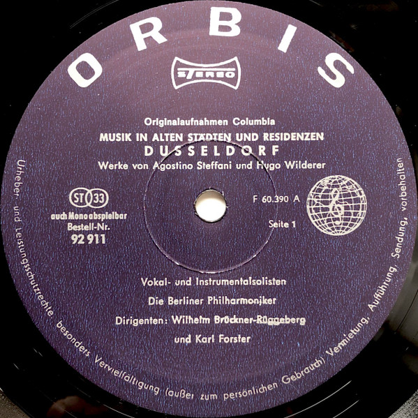 Cover zu Agostino Steffani, Arcangelo Corelli, Johann Schenk, Johann Hugo Von Wilderer - Düsseldorf - Am Hofe Jan Wellems | Vinyl | Classical | Germany Schallplatten Ankauf
