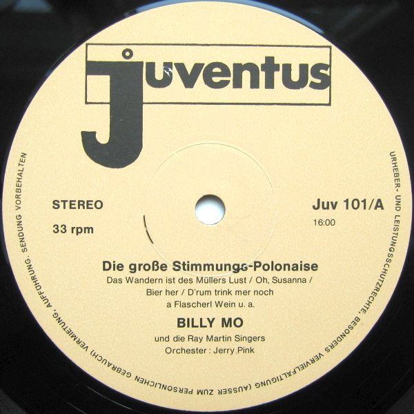 Cover zu Billy Mo - Die Große Stimmungspolonaise | Vinyl | Pop, Folk, World, & Country | Germany