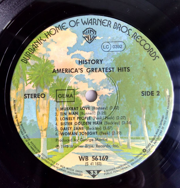 Cover zu America (2) - History · America's Greatest Hits | Vinyl | Rock, Pop | Germany