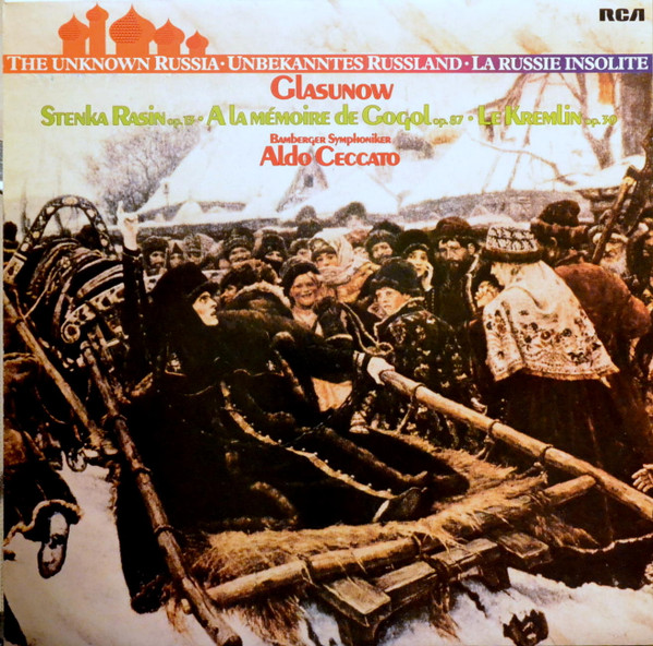 Cover zu Alexander Glazunov, Bamberger Symphoniker, Aldo Ceccato - Stenka Rasin Op. 13 / A La Memoire De Gogol Op. 87 / Le Kremlin Op. 30 | 1979 | Vinyl | Classical | Germany Schallplatten Ankauf